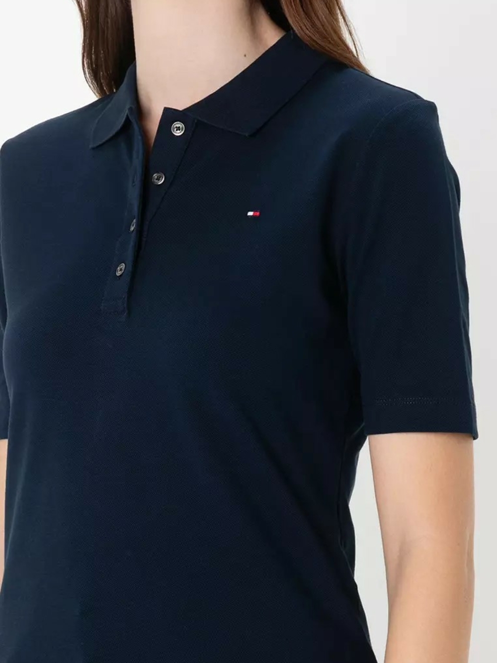 Tommy Hilfiger Dark Navy Polo with Signature Flag 2X
